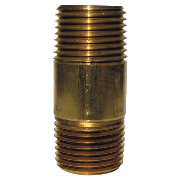 Homeplus+ ATC 3/4 in. MPT X 3/4 in. D MPT Yellow Brass Nipple 4-1/2 in. L 6JC126300201053 - main